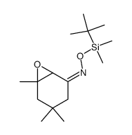 (Z)-2,3-Epoxy-2,5,5-trimethylcyclohexan-1-one (tert-butyldimethylsilyl)oxime结构式