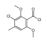 3-chloro-2,6-dimethoxy-4-methylbenzoyl chloride Structure