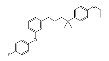 1-ethoxy-4-[5-[3-(4-fluorophenoxy)phenyl]-2-methylpentan-2-yl]benzene结构式