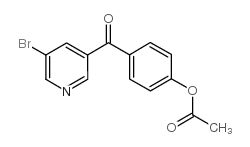 3-(4-ACETOXYBENZOYL)-5-BROMOPYRIDINE结构式