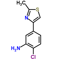 2-Chloro-5-(2-methyl-1,3-thiazol-4-yl)aniline结构式
