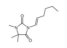 3-hex-1-enyl-1,5,5-trimethylimidazolidine-2,4-dione结构式