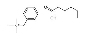 benzyl(trimethyl)azanium,hexanoic acid Structure