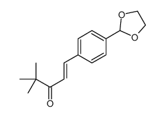 1-[4-(1,3-dioxolan-2-yl)phenyl]-4,4-dimethylpent-1-en-3-one Structure