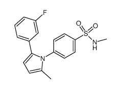 4-(2-(3-fluoro-phenyl)-5-methyl-pyrrol-1-yl)-N-methyl-benzenesulfonamide Structure