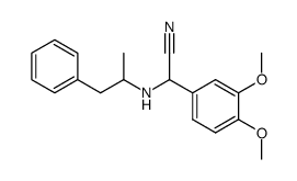 α-<3,4-Dimethoxy-phenyl>-α-<β-phenyl-isopropyl-amino>-acetonitril结构式