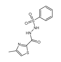 N-benzenesulfonyl-N'-(4-methyl-thiazole-2-carbonyl)-hydrazine结构式
