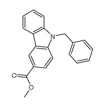 methyl 9-benzyl-9H-carbazole-3-carboxylate结构式