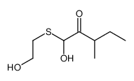 1-hydroxy-1-(2-hydroxyethylsulfanyl)-3-methylpentan-2-one结构式