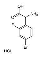 2-氨基-2-(4-溴-2-氟苯基)乙酸盐酸盐结构式