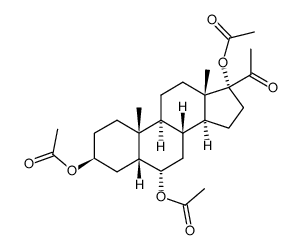 pregnane-3,6,17-triol triacetate结构式