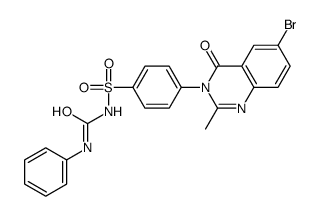 1-[4-(6-bromo-2-methyl-4-oxoquinazolin-3-yl)phenyl]sulfonyl-3-phenylurea结构式
