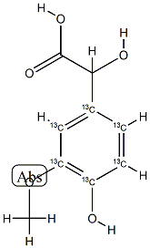 [13C6]-4-羟基-3-甲氧基扁桃酸结构式