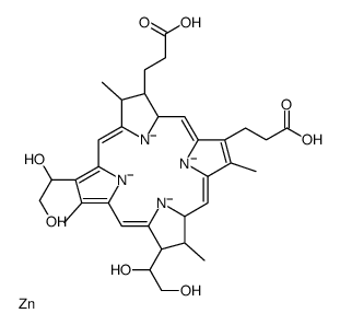 锌(II)氘卟啉IX-2,4-双乙二醇结构式