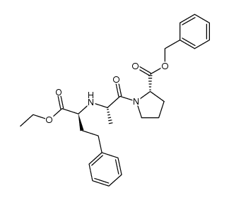 N-[(1S)-1-(Ethoxycarbonyl)-3-phenylpropyl]-L-alanyl-L-proline Benzylester结构式