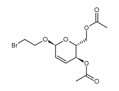 2-bromoethyl 4,6-di-O-acetyl-2,3-dideoxy-α-D-erythro-hex-2-enopyranoside Structure