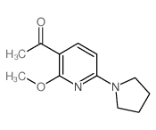 1-(2-甲氧基-6-(吡咯烷基-1-基)吡啶-3-基)-乙酮结构式