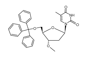 3'-O-methyl-5'-O-tritylthymidine Structure