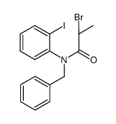 N-benzyl-2-bromo-N-(2-iodophenyl)propanamide Structure