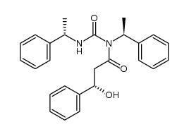 (S)-3-hydroxy-3-phenyl-N-((S)-1-phenylethyl)-N-(((S)-1-phenylethyl)carbamoyl)propanamide结构式