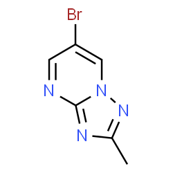 6-溴-2-甲基-[1,2,4]三唑并[1,5-a]嘧啶结构式