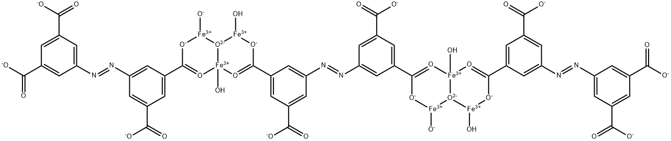 偶氮苯四羧酸铁,多孔[PCN-250(Fe)]结构式