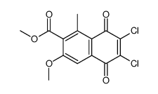 methyl 6,7-dichloro-3-methoxy-1-methyl-5,8-dioxo-5,8-dihydronaphthalene-2-carboxylate Structure