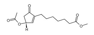 methyl 7-(3(R)-(acetyloxy)-5-oxo-1-cyclopenten-1-yl)heptanoate结构式
