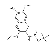 N-(tert-butoxycarbonyl)-3,4-(dimethoxy)-L-phenylalanine ethyl ester Structure