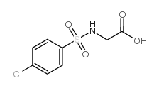 {[(4-氯苯基)磺酰基]氨基}乙酸结构式