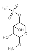 Arabinopyranoside, methyl, 4-methanesulfonate, b-L- (8CI)结构式