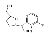 (2S)-5α-(6-Fluoro-9H-purine-9-yl)tetrahydrofuran-2α-methanol structure