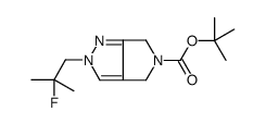 tert-butyl 2-(2-fluoro-2-methylpropyl)-4,6-dihydropyrrolo[3,4-c]pyrazole-5-carboxylate结构式