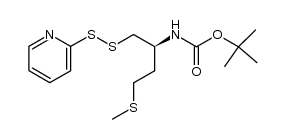 (S)-tert-butyl (4-(methylthio)-1-(pyridin-2-yldisulfanyl)butan-2-yl)carbamate结构式