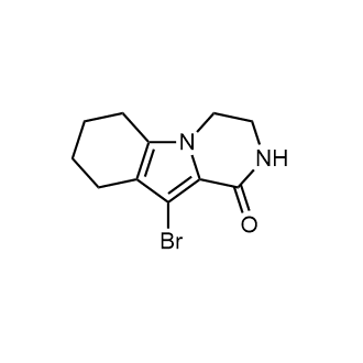 10-Bromo-3,4,6,7,8,9-hexahydropyrazino[1,2-a]indol-1(2H)-one Structure