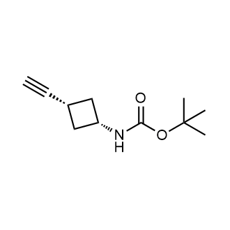 (cis-3-乙炔基环丁基)氨基甲酸叔丁酯结构式