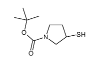 (3S)-N-BOC-3-MERCAPTO-1-PYRROLIDINE Structure