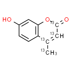 4-甲基伞形酮-13C4结构式