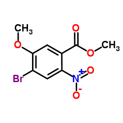 4-溴-5-甲氧基-2-硝基苯甲酸甲酯结构式