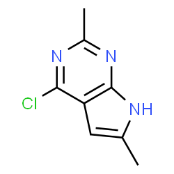 4-chloro-2,6-dimethyl-7H-pyrrolo[2,3-d]pyrimidine Structure