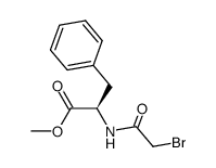 (2R)-N-bromoacetylphenylalanine methyl ester结构式