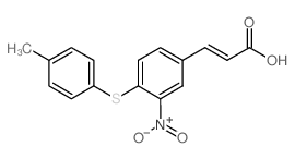 3-[4-[(4-甲基苯基)硫代]-3-硝基苯基]丙烯酸结构式