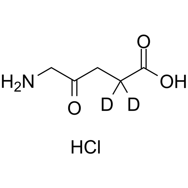 5-氨基乙酰丙酸盐酸盐-D2结构式