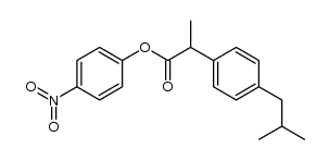 4-nitrophenyl 2-(4-isobutylphenyl)propanoate结构式