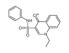 4-chloro-1-ethyl-N-phenylquinolin-1-ium-3-sulfonamide Structure
