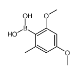 (2,4-二甲氧基-6-甲基苯基)硼酸结构式