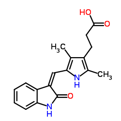 PDGFR酪氨酸激酶抑制剂VI,SU6668结构式