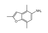 5-Benzofuranamine,2,4,7-trimethyl-(9CI)结构式