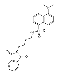 5-(dimethylamino)-N-(4-(1,3-dioxoisoindolin-2-yl)butyl)naphthalene-1-sulfonamide结构式