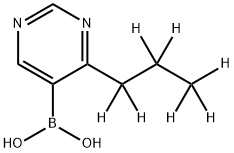 4-(n-Propyl-d7)-pyrimidine-5-boronic acid Structure